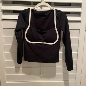 Elegant Black Long Sleeve Women's Top
